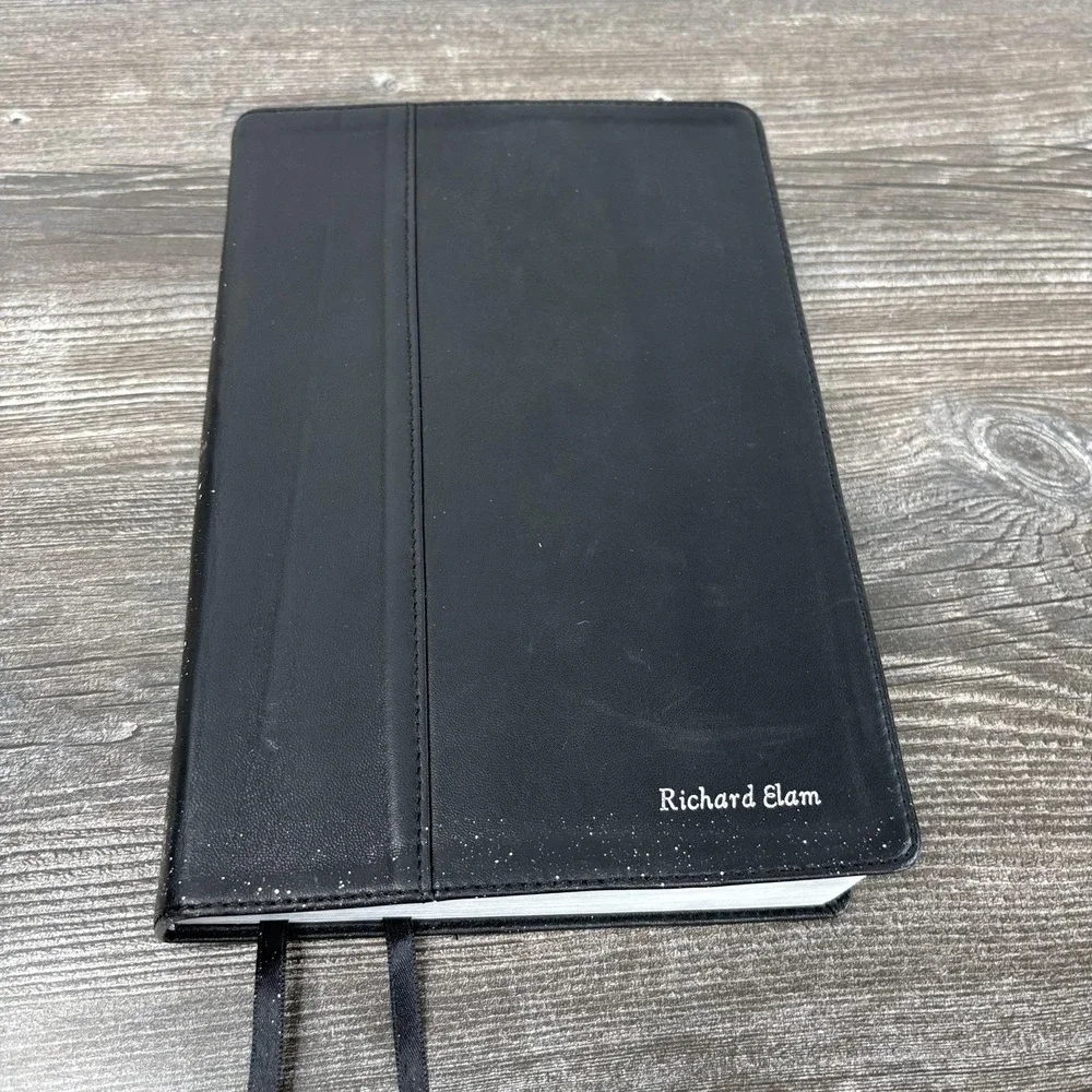 Holy Bible NIV Thinline Reference Large Print Black Leather Indexed Zondervan
